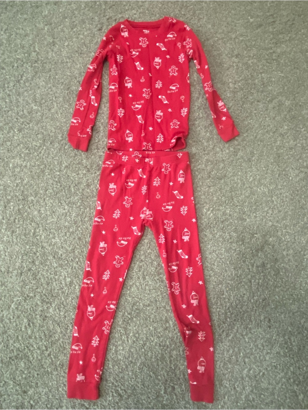 Carter's Red Holiday Print Two-Piece Pajama Set